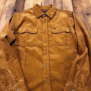 Brixton Bowery Corduroy Shirt Jacket – Men’s Medium – Rich Brown Camel EUC